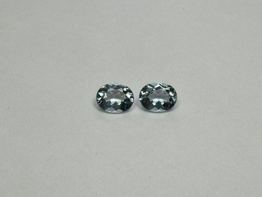 3.29ct Aquamarine Pair 9x7mm