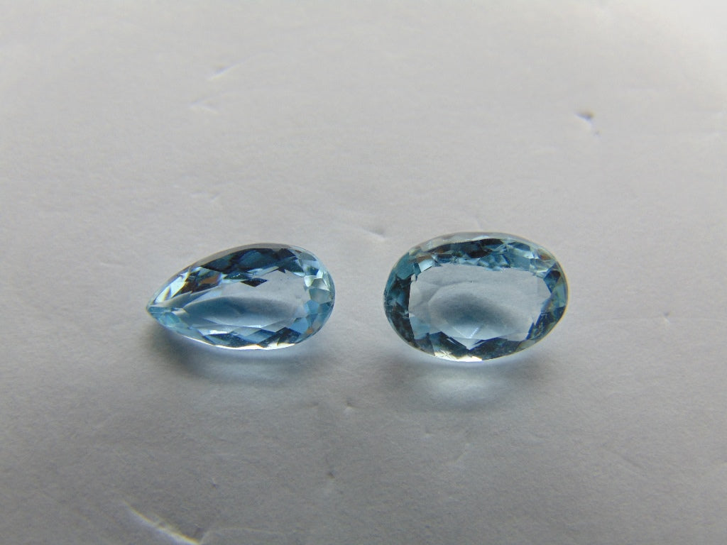 2,90 ct Aquamarine 10x5mm 9x7mm