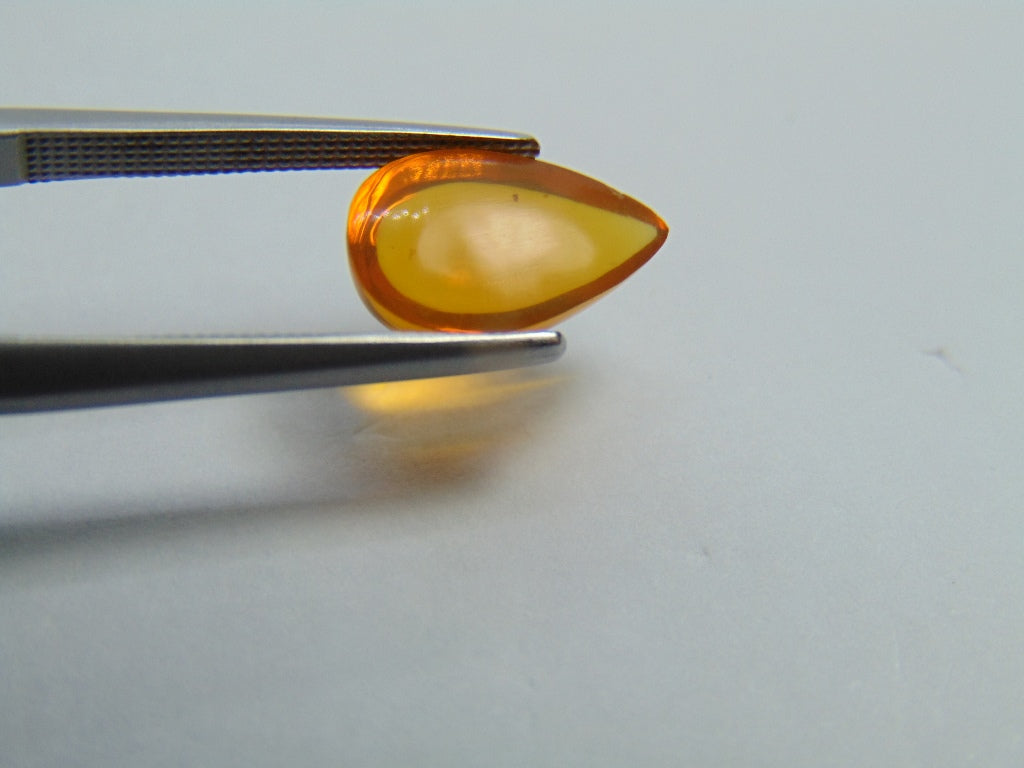 Cabochon de opala de fogo 2,10 ct 12x7 mm