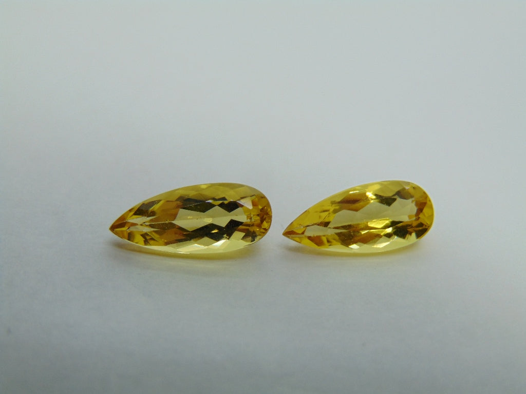 3.96ct Beryl Pair 13x5.5mm