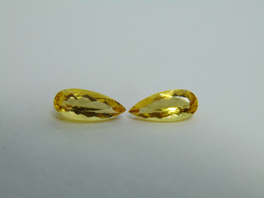 3.96ct Beryl Pair 13x5.5mm