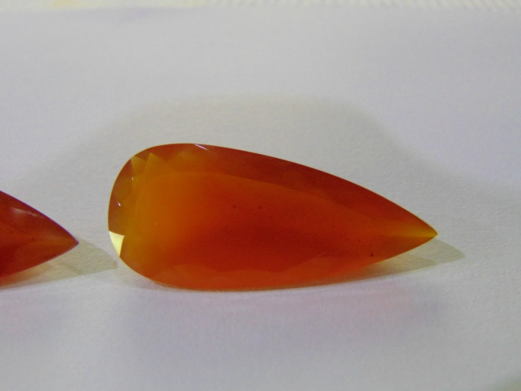 Par de quartzo (laranja) de 52 quilates