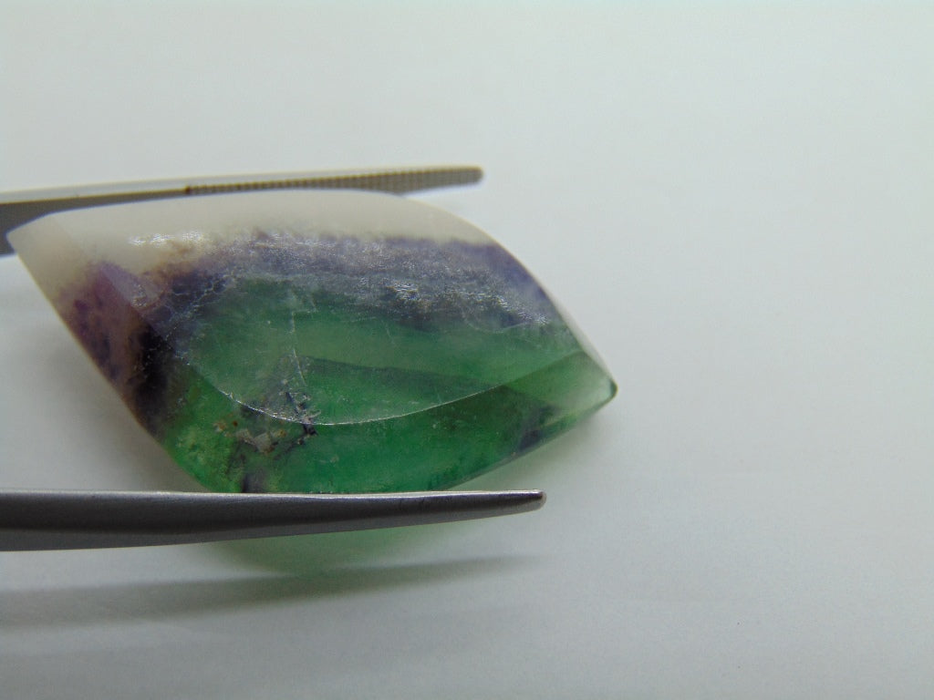 36.95ct Quartz With Fluorite 37x22mm