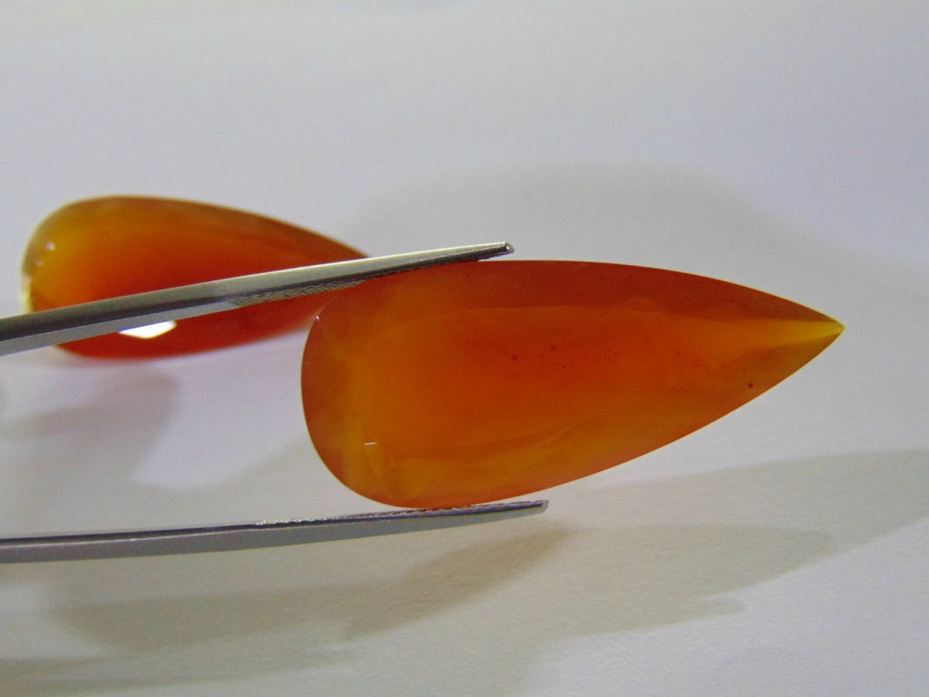 Par de quartzo (laranja) de 52 quilates