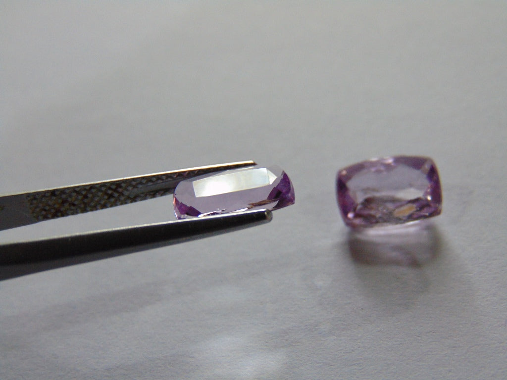 3.80ct Kunzite Pair 10x7mm