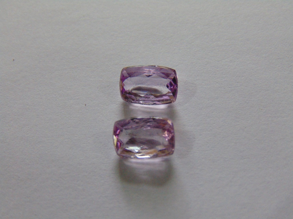 3.80ct Kunzite Pair 10x7mm