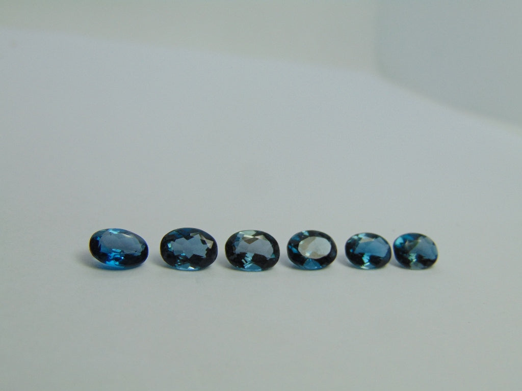 7.65ct Topázio London Blue Calibrado 8x6mm