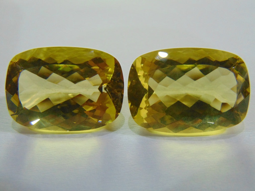 82.60ct Green Gold Pair 28x19mm