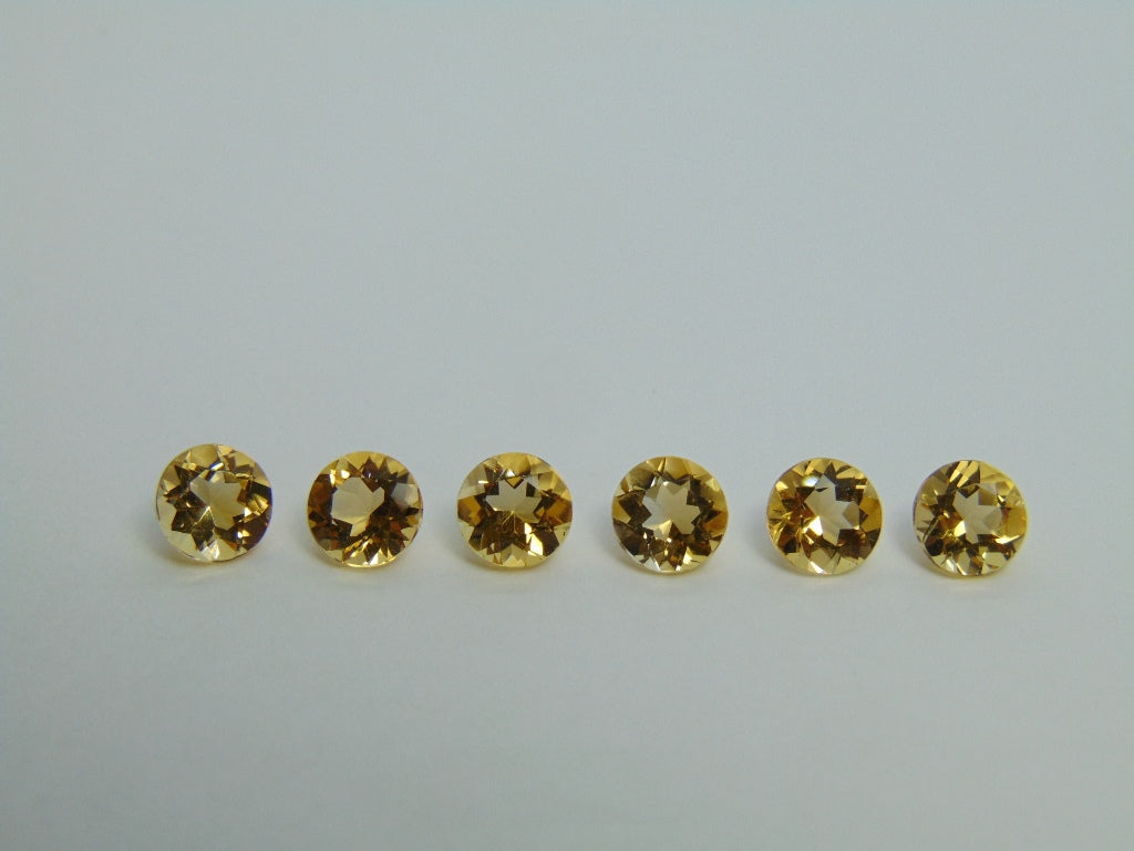 5,95ct Citrino Calibrado 6mm