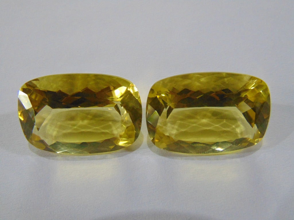 82.60ct Green Gold Pair 28x19mm