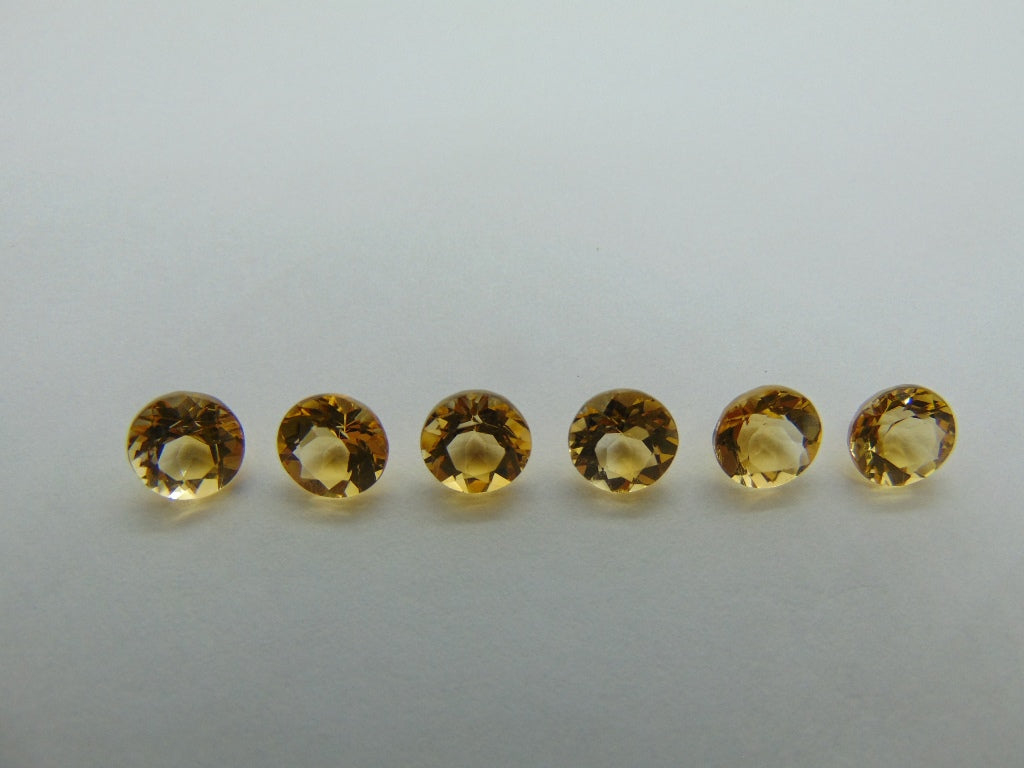 5,95ct Citrino Calibrado 6mm