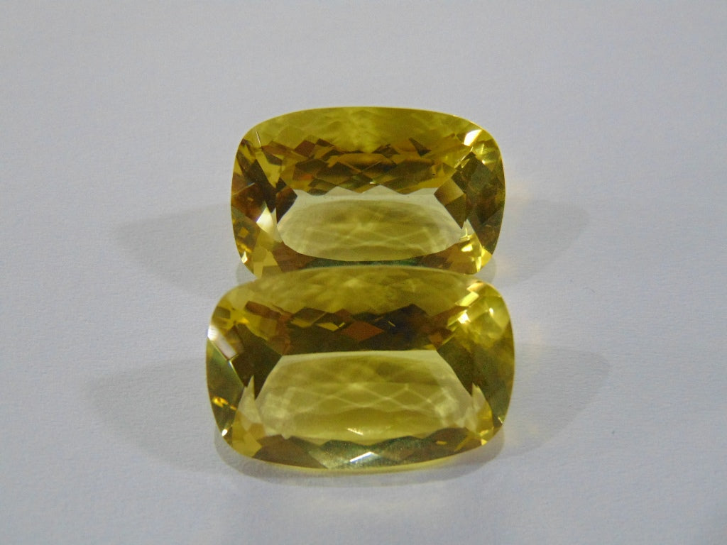 82.60ct Green Gold Pair 28x19mm