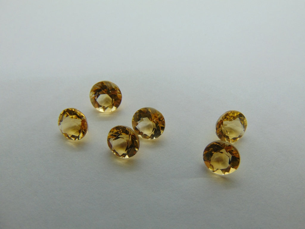 5,95ct Citrino Calibrado 6mm