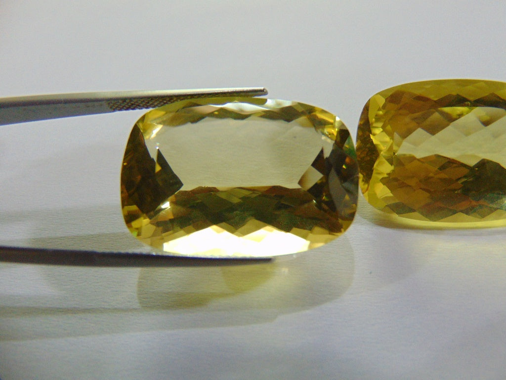 82.60ct Green Gold Pair 28x19mm