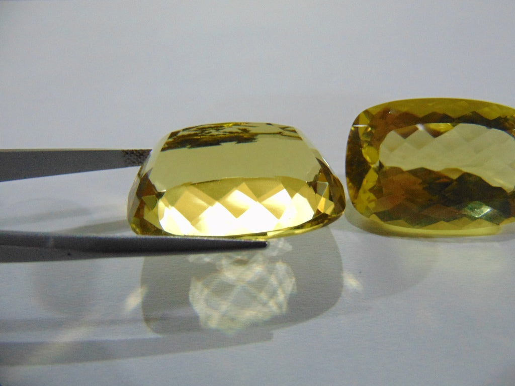 82.60ct Green Gold Pair 28x19mm