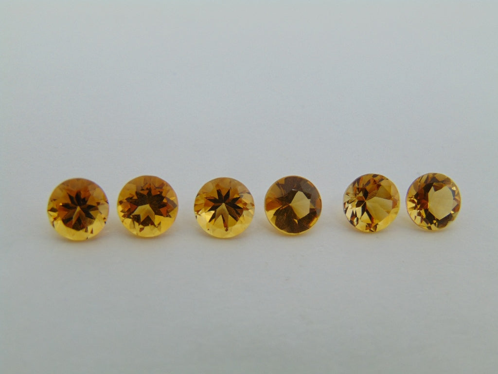 4.90ct Citrine Calibrated 6mm