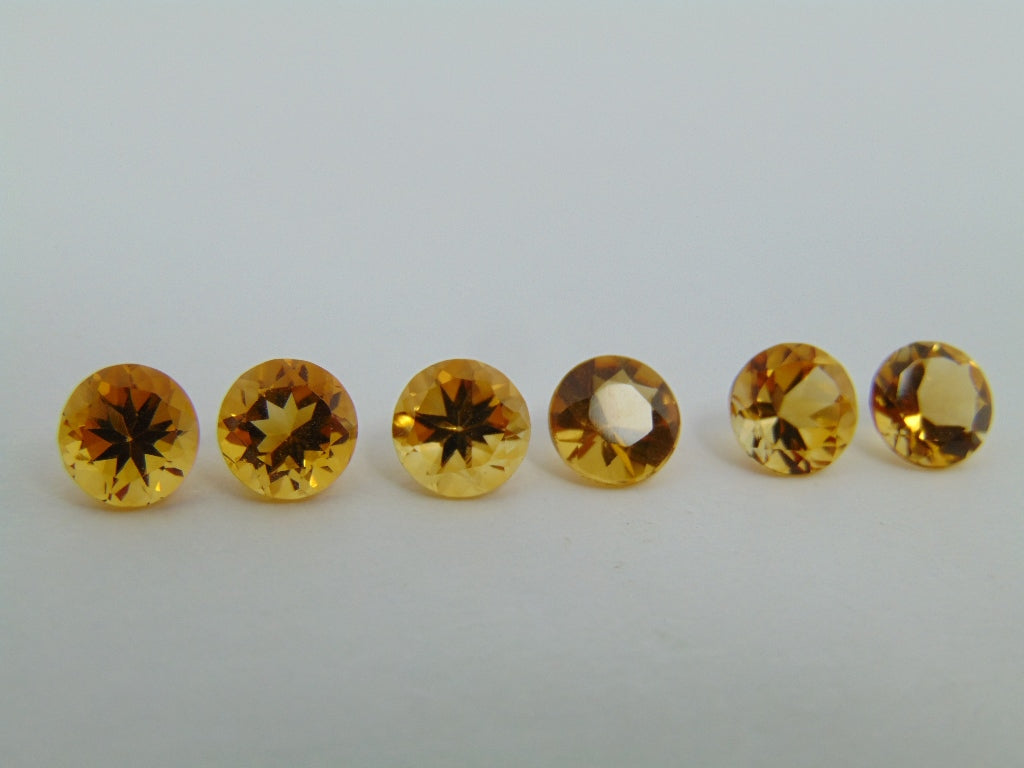 4.90ct Citrine Calibrated 6mm