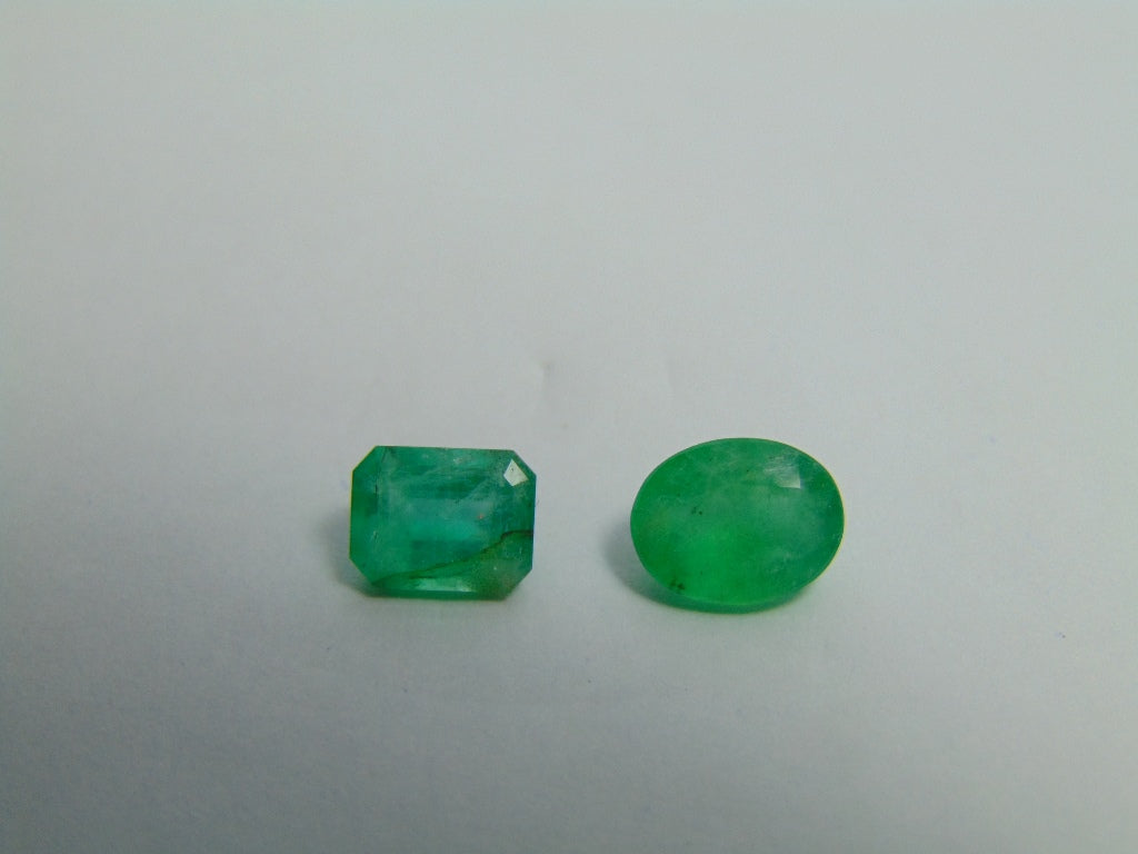 2,85ct Esmeralda 7x6mm 9x7mm