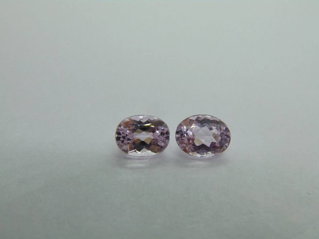 4.60ct Kunzite Pair 9x7mm