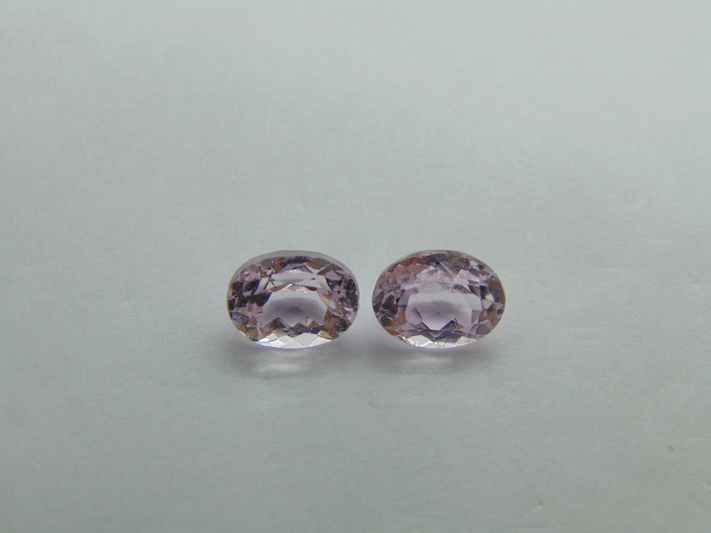 4.60ct Kunzite Pair 9x7mm