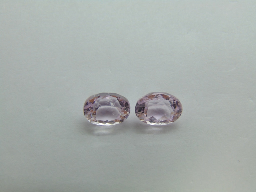 4.60ct Kunzite Pair 9x7mm