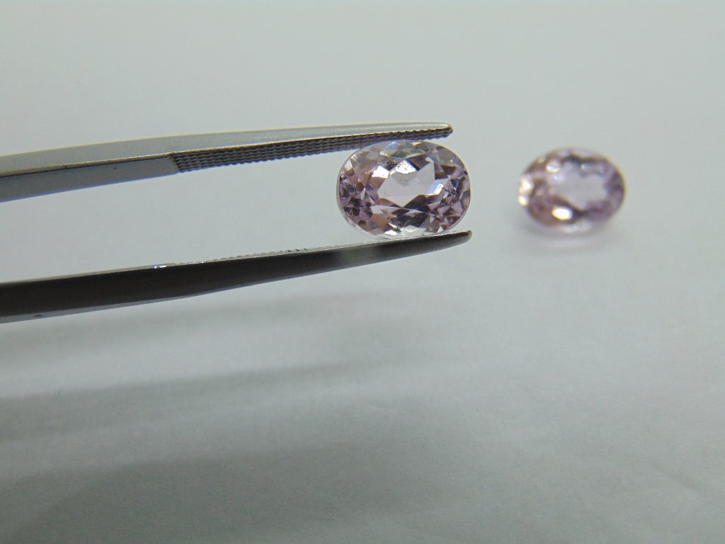 4.60ct Kunzite Pair 9x7mm