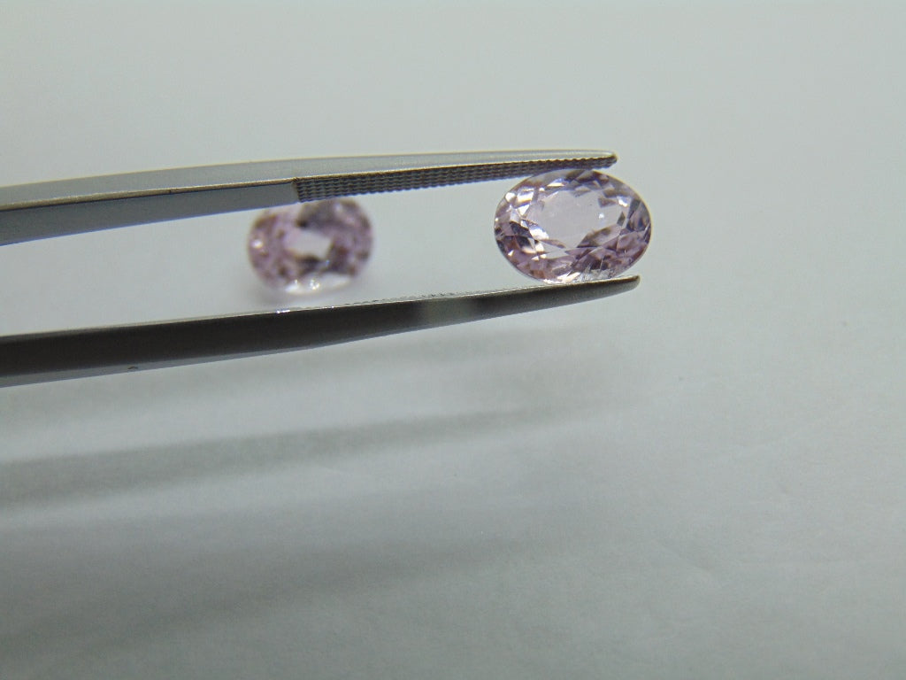 4.60ct Kunzite Pair 9x7mm