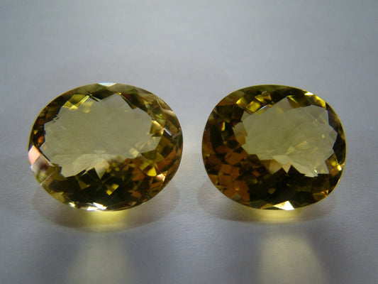 Par de quartzo 37 quilates (ouro verde)