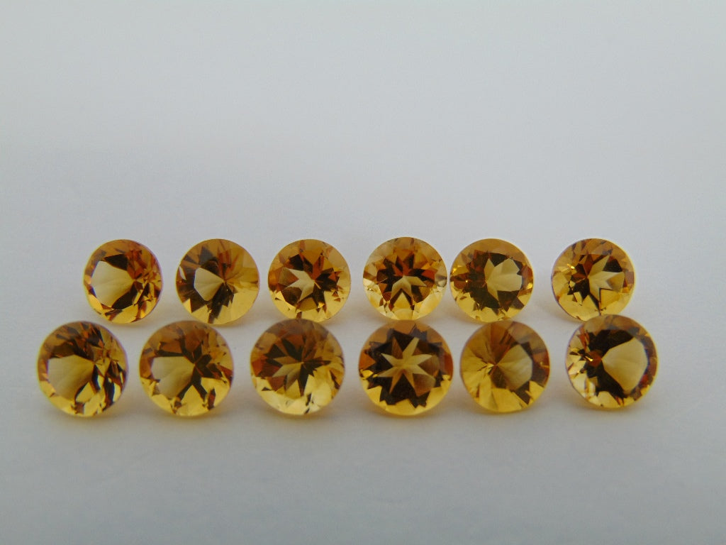 9,60ct Citrino Calibrado 6mm