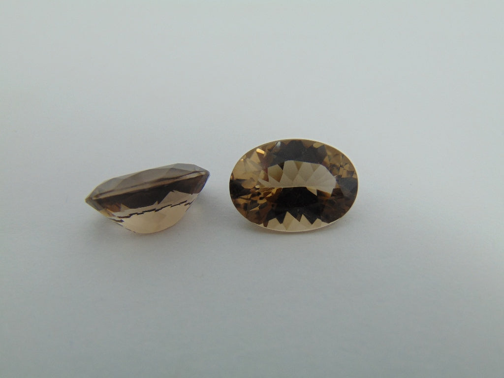 9.90cts Quartz (Brown) Pair