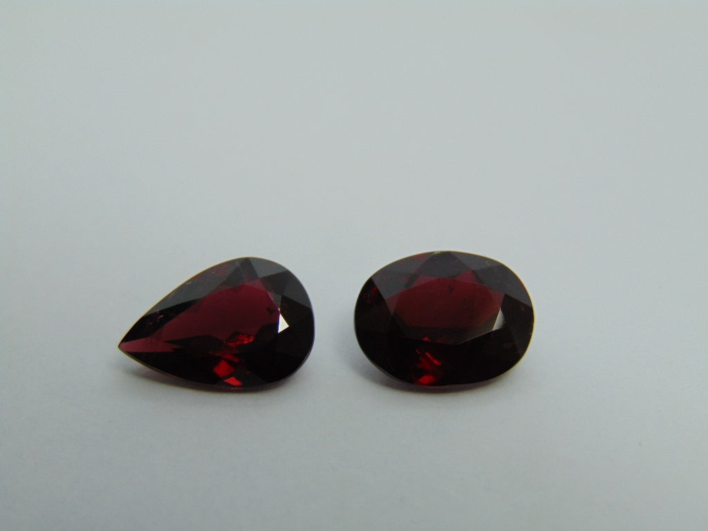 9ct Garnet 13x9mm 12x9mm