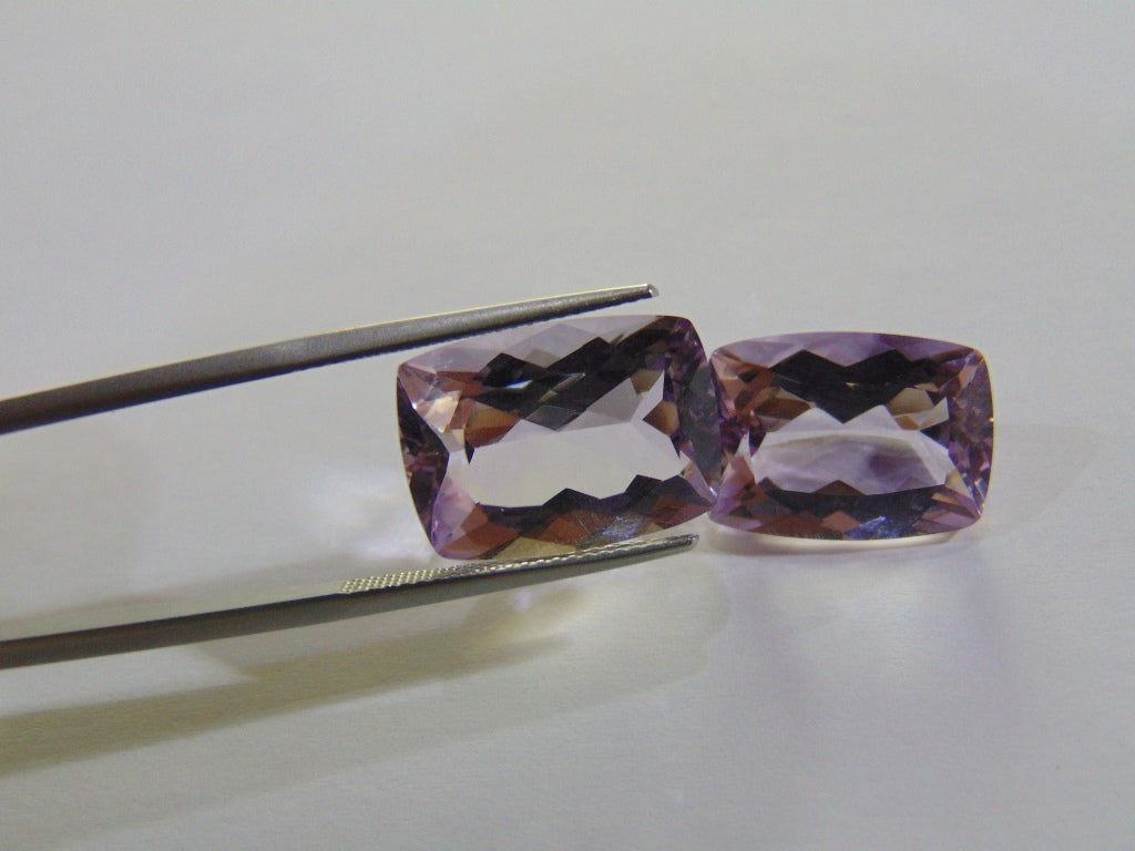 23.30ct Amethyst (Rose France) Pair