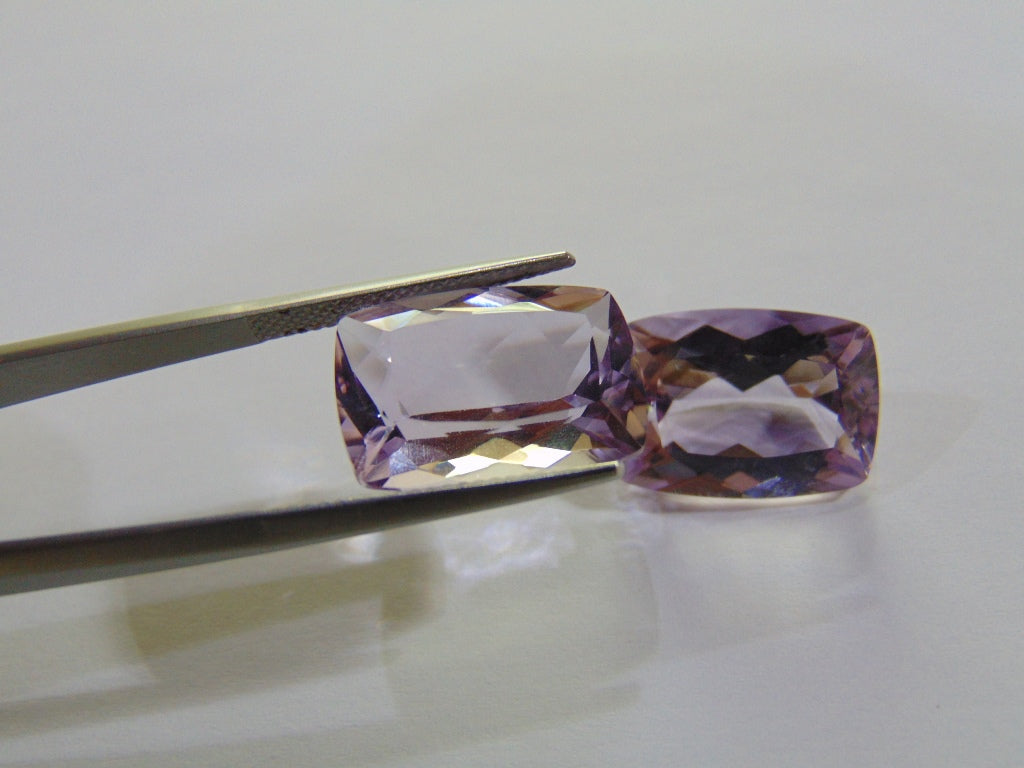 23.30ct Amethyst (Rose France) Pair