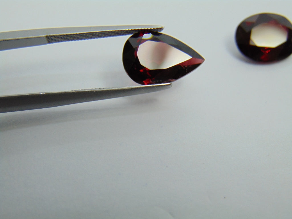 9ct Garnet 13x9mm 12x9mm