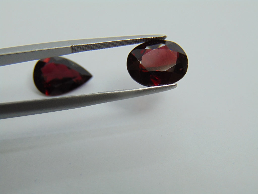 9ct Garnet 13x9mm 12x9mm