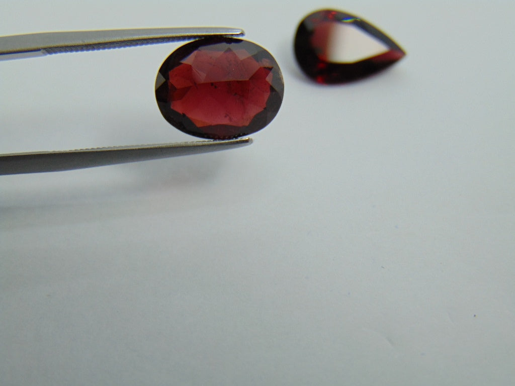 9ct Garnet 13x9mm 12x9mm