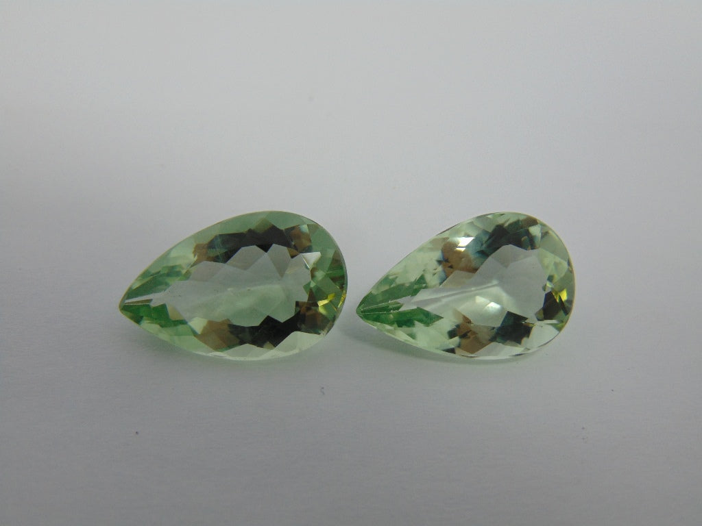 Prasiolita de 18,80 cts (par)