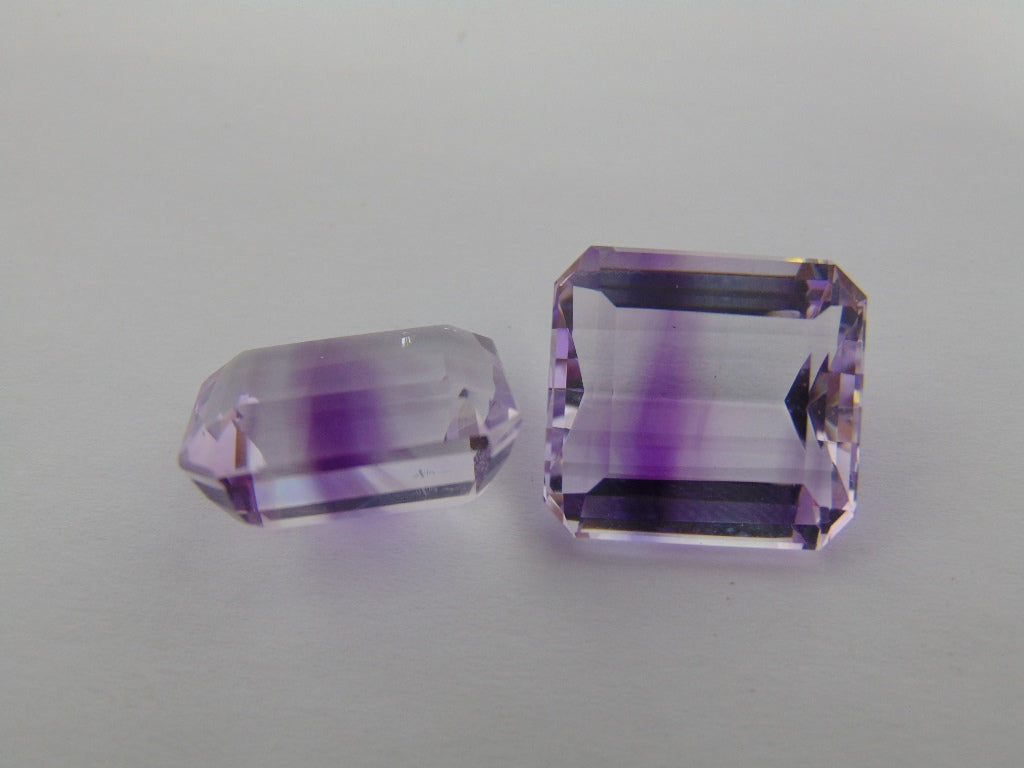 40.10cts Amethyst Bicolor (Pair)