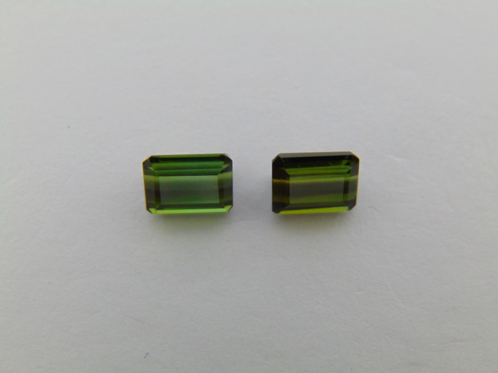 Par de Turmalina 2,10ct 6x4mm