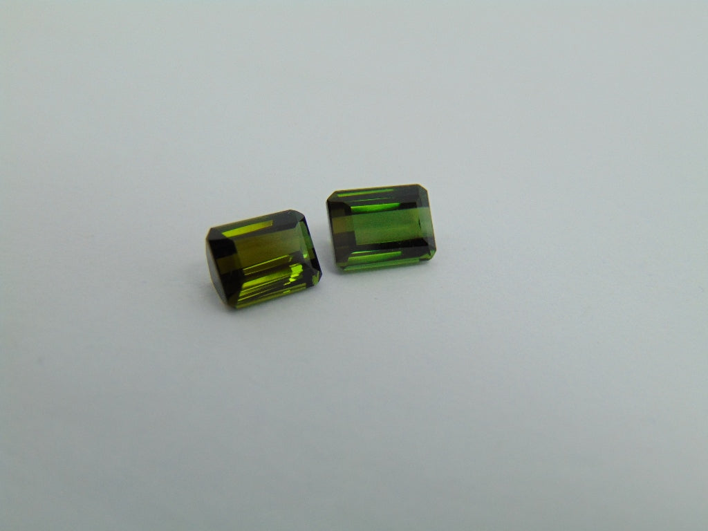 Par de Turmalina 2,10ct 6x4mm