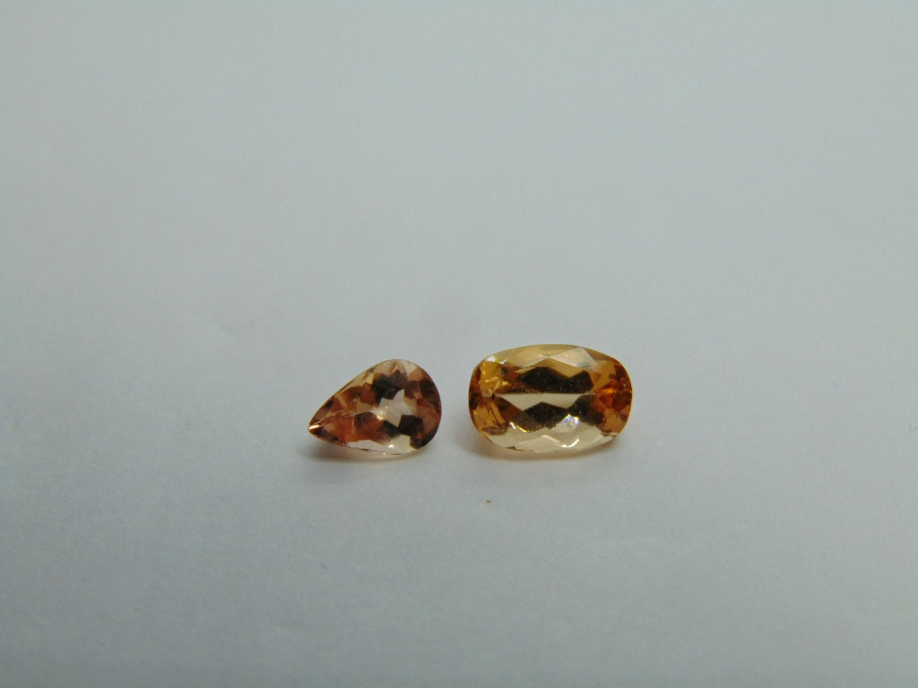 2ct Imperial Topaz 6x4mm 8x5mm