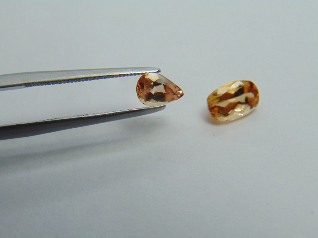 Topázio Imperial 2ct 6x4mm 8x5mm