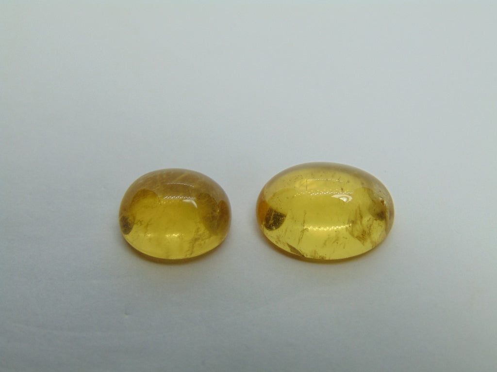 14,10 ct Beryl Cabochon 15x11mm 12x10mm