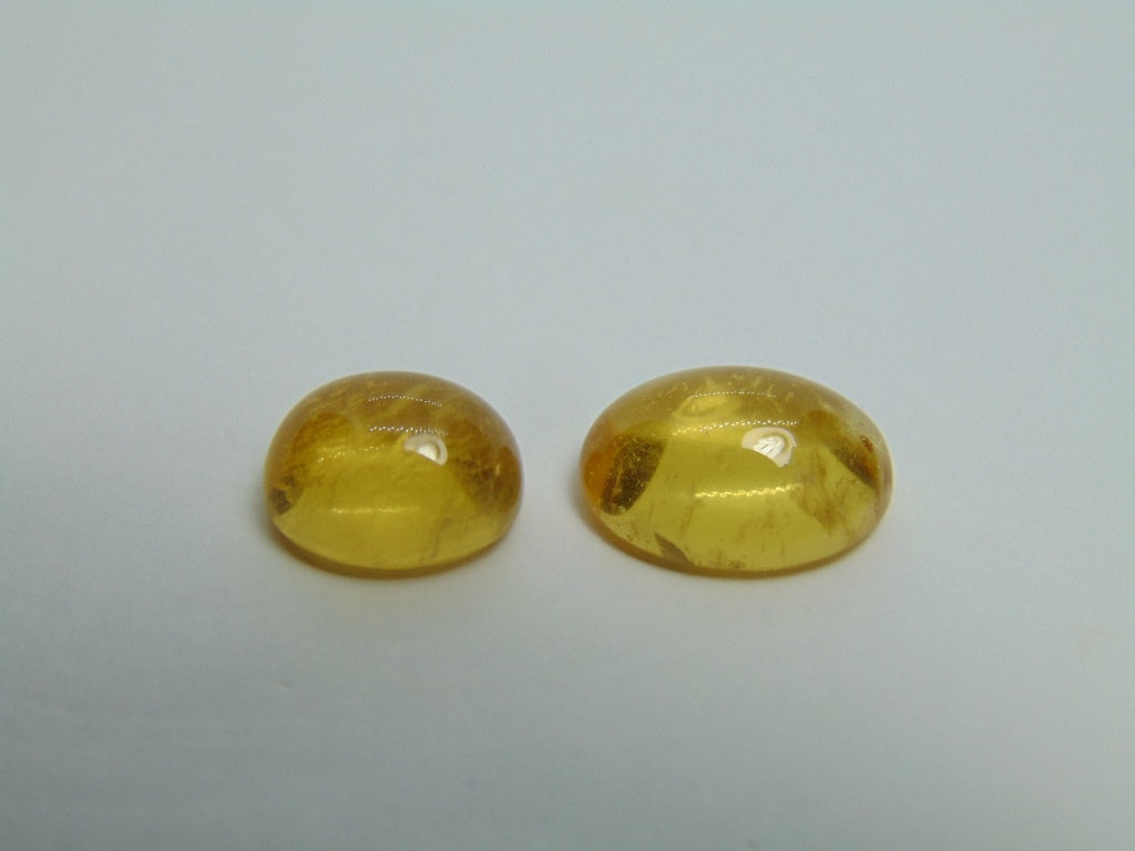 14,10 ct Beryl Cabochon 15x11mm 12x10mm