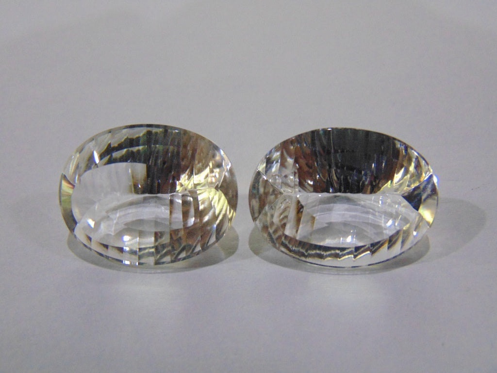 39.20ct Quartzo Cristal Par 22x17mm