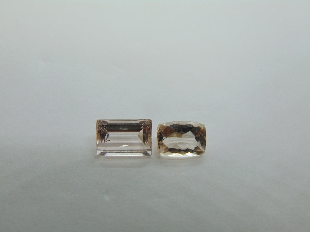 3.25ct Morganite 9x6mm 8x6mm