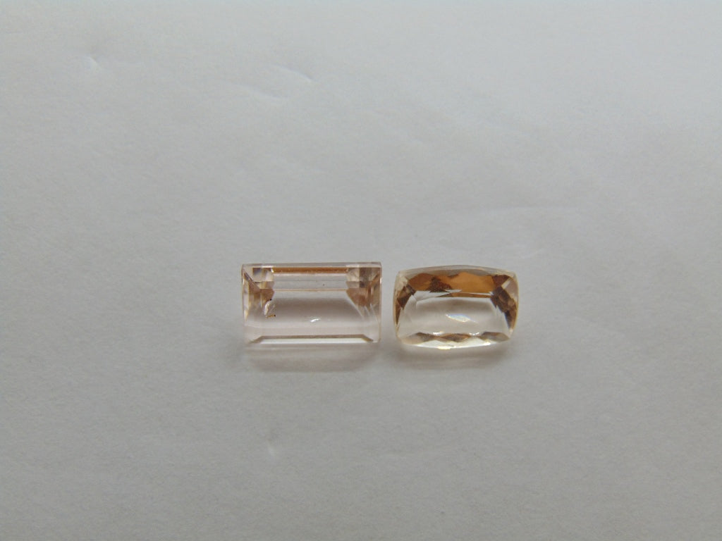 3.25ct Morganite 9x6mm 8x6mm