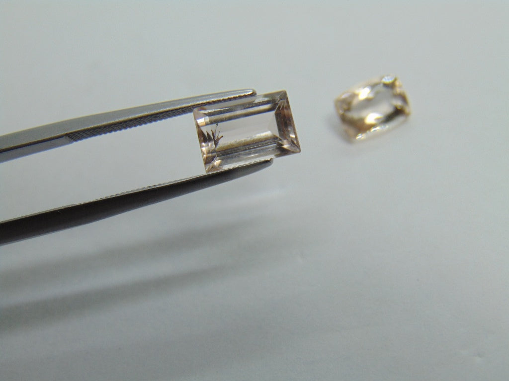 3.25ct Morganite 9x6mm 8x6mm