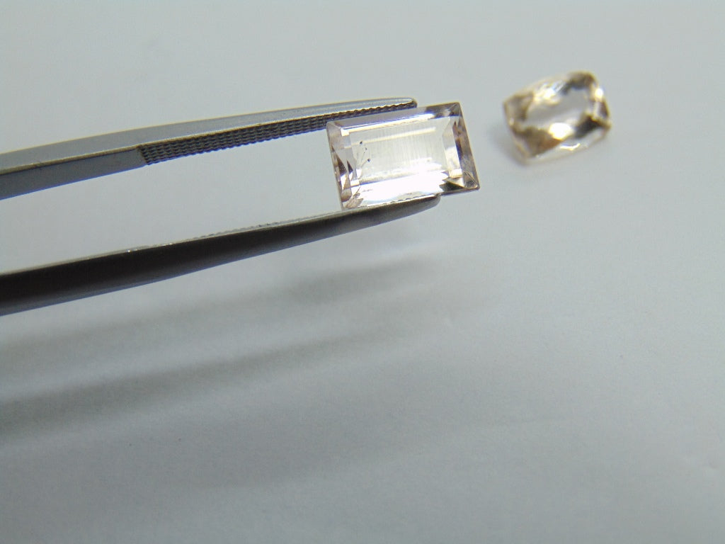 3.25ct Morganite 9x6mm 8x6mm