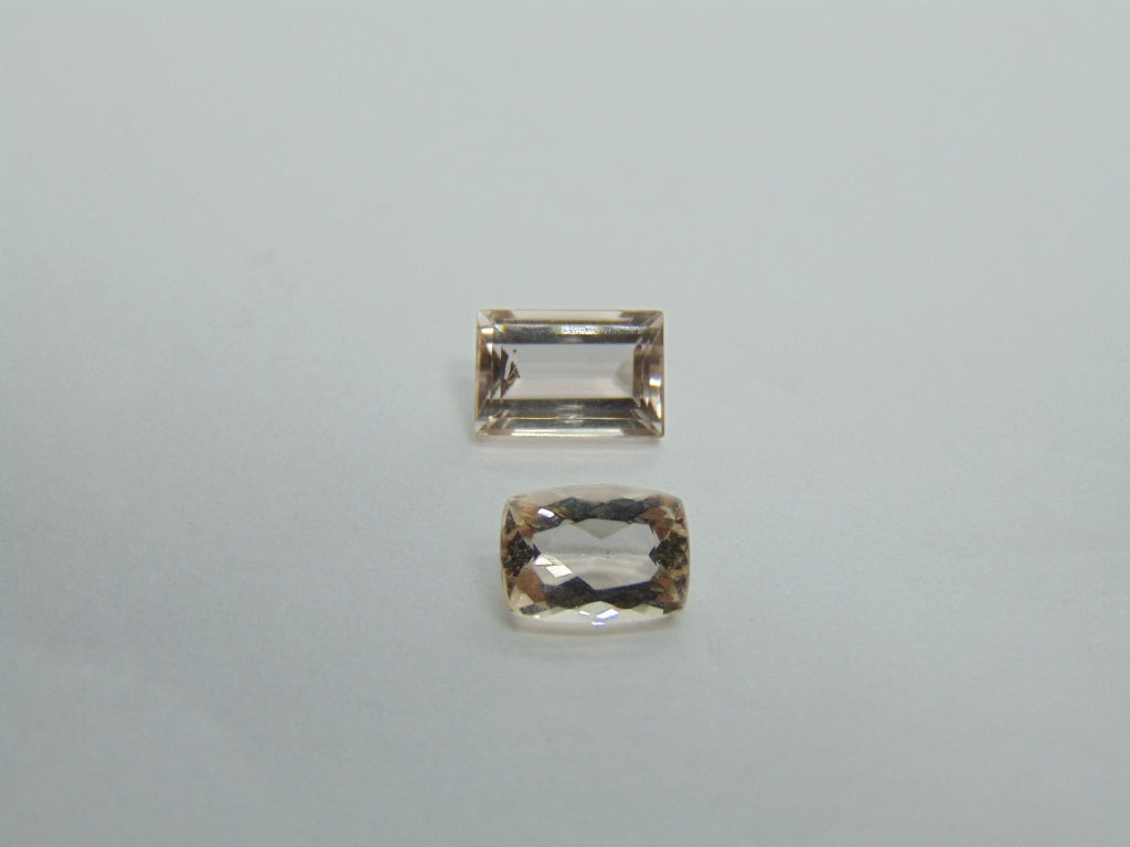 3.25ct Morganite 9x6mm 8x6mm